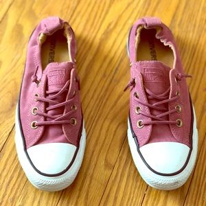 Converse-Brick Red Low Tops